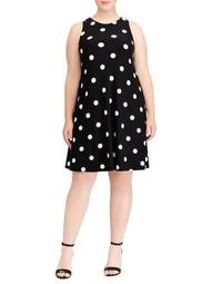 Plus Polka Dot A-Line Dress