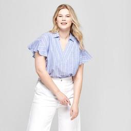 white short sleeve blouse plus size