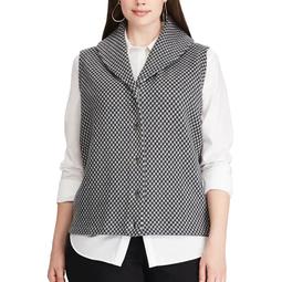 Plus Size Chaps Button-Down Sweater Vest