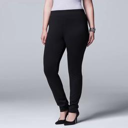 Plus Size Simply Vera Vera Wang Pull-On Ponte Skinny Pants