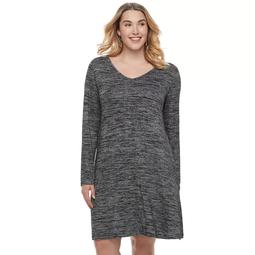 Plus Size SONOMA Goods for Life™ Marled Swing Dress