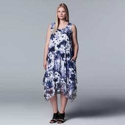 Kohls Plus Size Simply Vera Vera Wang Printed Handkerchief Tank Dress