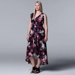 Kohls Plus Size Simply Vera Vera Wang Pleated High-Low Maxi Dress