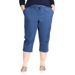 Plus Size Chaps Twill Pull-On Capris