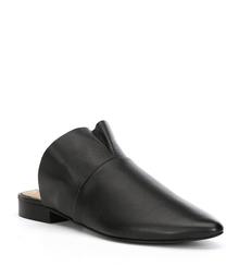 free people sienna leather ruffle mule