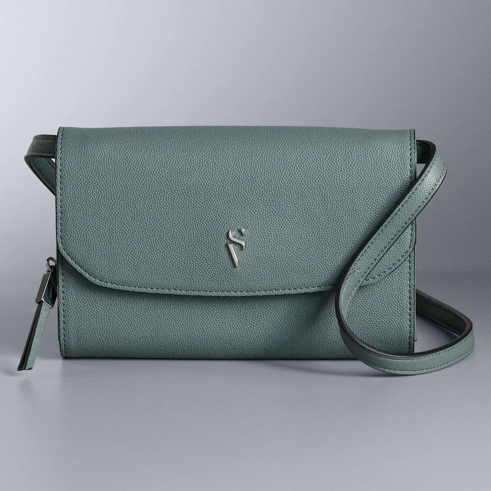 New Simply Vera Wang Signature Crossbody Bag Handbag Purse - Vineyard Ombré  