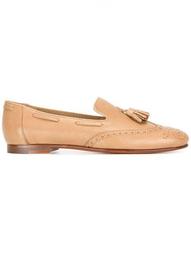 perforated detail tassel loafers