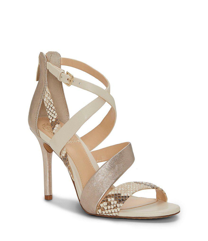 vince camuto snake print heels