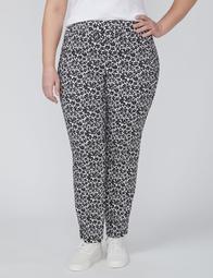 Allie Ankle Pant - Pull-On Floral Jacquard