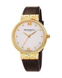 36mm Isabella Leather Watch, Brown/Gold
