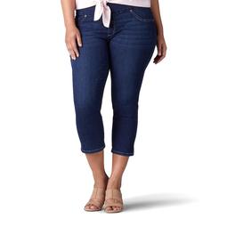 Plus Size Lee Pull-On Slimming Capri Jeans
