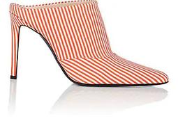 Striped Pointed-Toe Mules