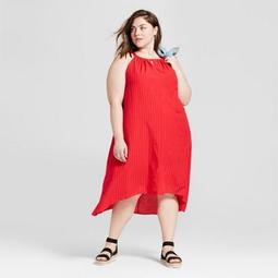 Women's Plus Size High Neck Swing Dress - Universal Thread™ Red
