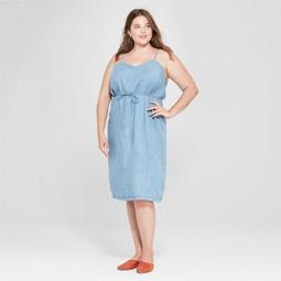 Women's Plus Size Denim Slip Dress - Universal Thread™ Medium Wash