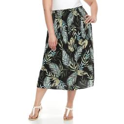 Plus Size Croft & Barrow® Smocked Challis Skirt