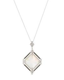 Mother-of-Pearl & Topaz Pendant Necklace