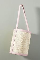 Structured Large Straw Bucket Bag