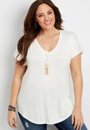 plus size 24/7 solid dolman tee