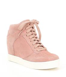wedge sneakers lace up