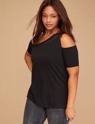 One-Shoulder Top with Mesh