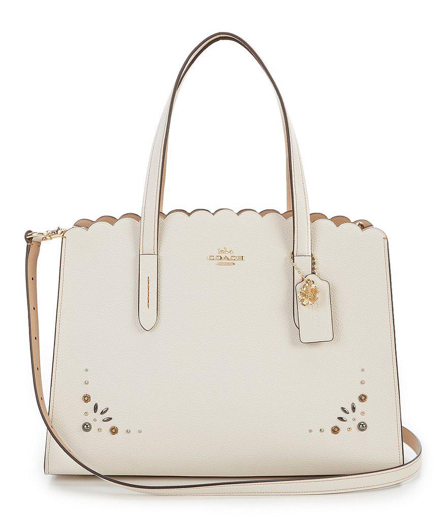 Coach charlie sales carryall rivets