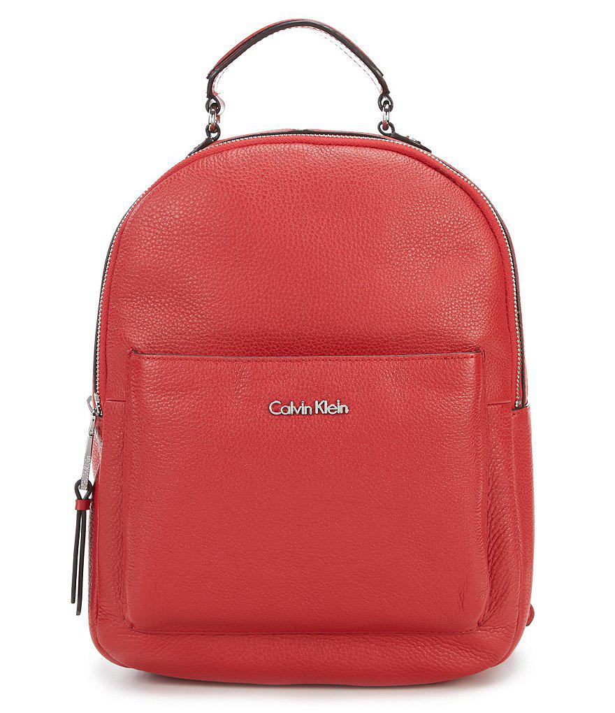 calvin klein leather backpack