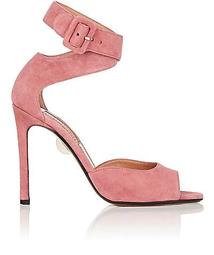 Jerry Suede Ankle-Wrap Sandals