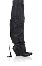 "Elephant" Leather Over-The-Knee Boots