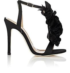 Karlie Satin T-Strap Sandals