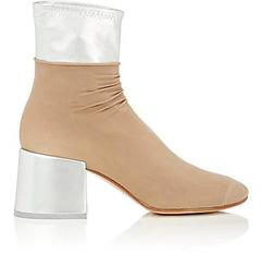 Layered Leather Ankle Boots