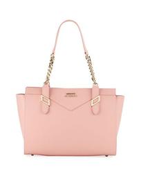 Saffiano Leather Chain Shoulder Bag, Pink