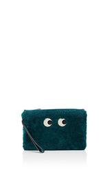 Leather & Shearling Eyes Pouch