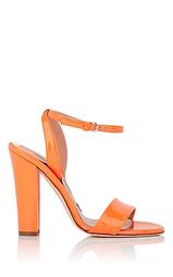 Crawford Patent Leather Ankle-Wrap Sandals