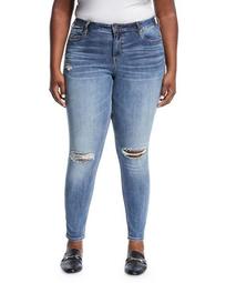 Jagger Distressed Skinny Jeans, Plus Size