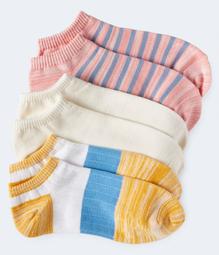 3-Pack Stripe Mix & Solid Ankle Socks