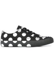 polka dot lace-up sneakers