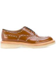 chunky sole studded oxfords