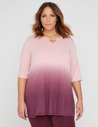 Soft Ombre Pink Twist Tunic