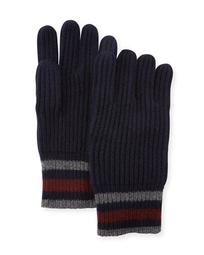 Men's Cashmere Striped Gloves