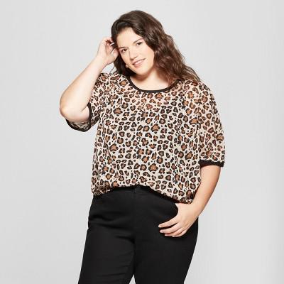 plus size animal print shirt