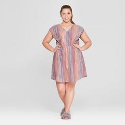 Women's Plus Size Striped Side Tie Dress - Universal Thread™ Purple