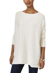 Style & Co. Ribbed Cable Knit Dolman Sleeve Sweater