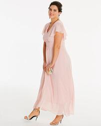 Angel Sleeve Bridesmaid Maxi Dress