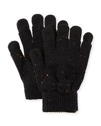 Speckled Knit Gloves w/Bow