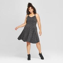 Junk Food Women's Plus Size AC/DC Sleeveless A-Line Dress - Black