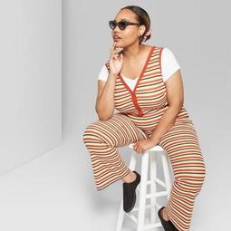 Women's Plus Size Striped Sleeveless Jumpsuit - Wild Fable™