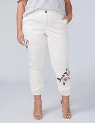 Embroidered Utility Ankle Pant