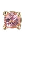 Pink Tourmaline Stud Earring