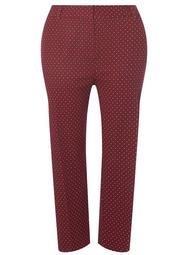 **DP Curve Red Polka Dot Ankle Grazer Trousers