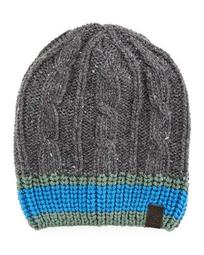 Flecked Cable-Knit Beanie